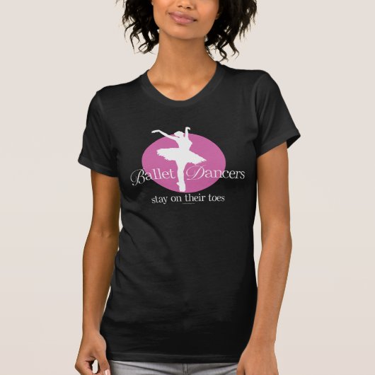 Op hun tenen (ballet) t-shirt (Voorkant)