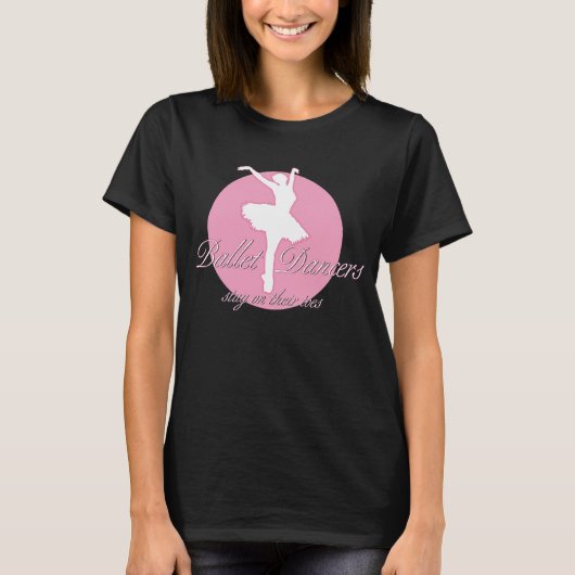 Op hun tenen (ballet) t-shirt (Voorkant)