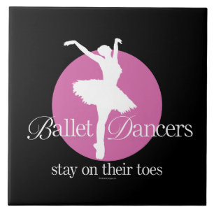 Op hun tenen (ballet) tegeltje