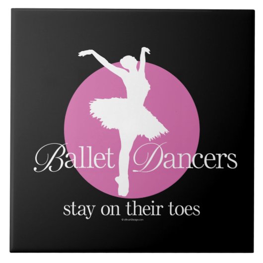 Op hun tenen (ballet) tegeltje (Voorkant)