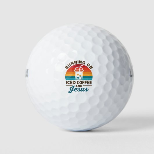 Op Iced Coffee en Jesus Retro Golfballen (Voorkant)