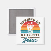 Op Iced Coffee en Jesus Retro Magneet (Voorkant / Achterkant)