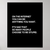 OP INTERNET KUNT U IETS ZIJN WAT U WILT POSTER (Voorkant)