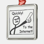 Op internet metalen ornament (Links)