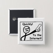 Op internet vierkante button 5,1 cm (Voorkant /achterkant)