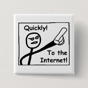 Op internet vierkante button 5,1 cm