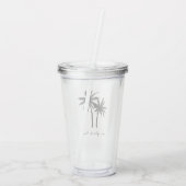 Op Island Time Tumbler Acryl Drinkbeker (Achterkant)