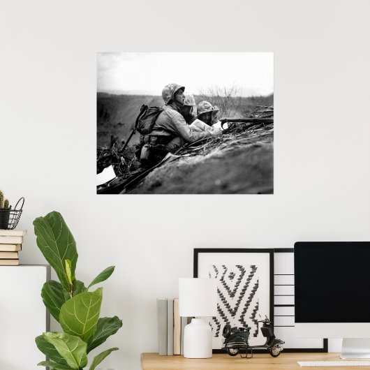 Op Iwo Jima Poster (Thuiskantoor)
