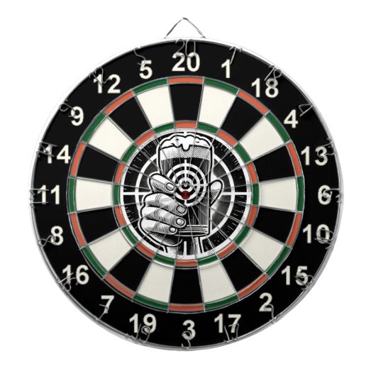 Op jacht geïnspireerde bier Target Art Dartbord (Voorkant)