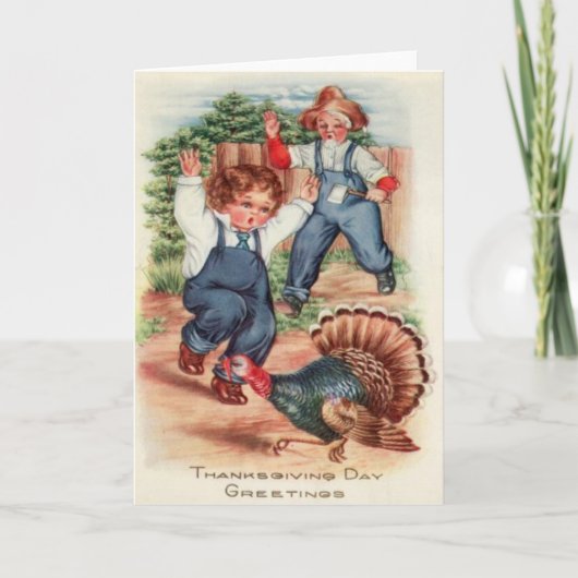 Op jacht naar Turkije Feestdagen Kaart (Voorkant)