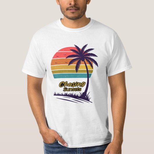 Op jacht naar zonsondergang t-shirt (Voorkant)