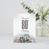 Op je 80ste verjaardag! briefkaart (Staand voorkant)