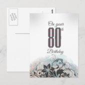 Op je 80ste verjaardag! briefkaart (Voorkant / Achterkant)