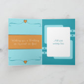 Op je 90e verjaardag voeg je de naam blauw sinaasa kaart (Binnen)