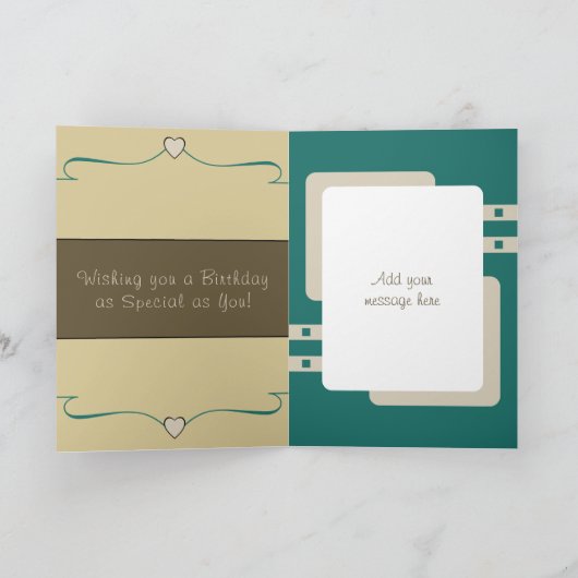 Op je 90e verjaardag voeg je de naam groen bruin t kaart (Binnen)