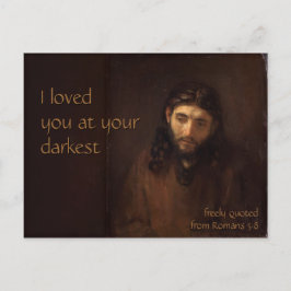 Op je donkerste CC0407 Rembrandt Jesus Briefkaart