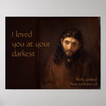 Op je donkerste CC0520 Rembrandt Jesus Cardstock