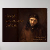 Op je donkerste CC0521 Rembrandt Jesus XL Poster (Voorkant)