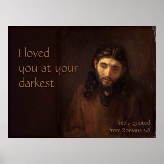 Op je donkerste CC0521 Rembrandt Jesus XL Poster (Voorkant)