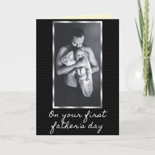 Op je eerste Vaderdag-foto Kaart (Voorkant)