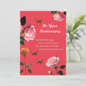 Op je Jubileum Kaart (Staand voorkant)