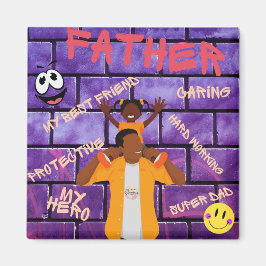 Op je schouders is papa mijn held magneet