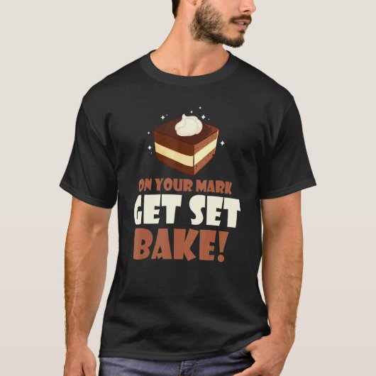 Op je teken krijgen set bakken cake zoete cake t-shirt (Voorkant)