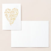 Op je trouwdag Hart Folie Kaarten (Display)