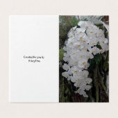 Op je trouwdag - witte orchideeën kaart (Buitenkant ongevouwen)