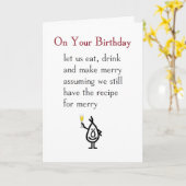 Op je verjaardag - een grappig gedicht over je ver kaart (Gele Bloem)