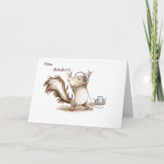 OP "JE VERJAARDAG" LAAT "ROCK AND ROLL TOGETHER!" KAART (Voorkant)