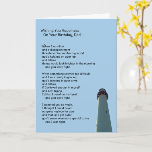 Op je verjaardag, pap... kaart (Gele Bloem)