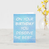 Op je verjaardag verdien je het beste, verjaardags kaart (Gele Bloem)