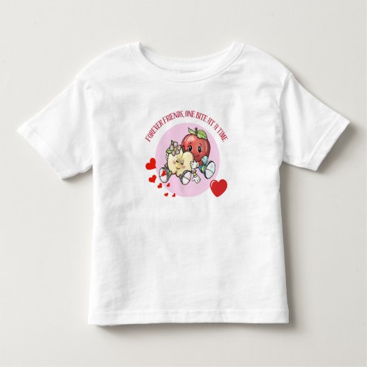 Op jou geplakt (Schattige Apple Buddies) Kinder Shirts (Voorkant)