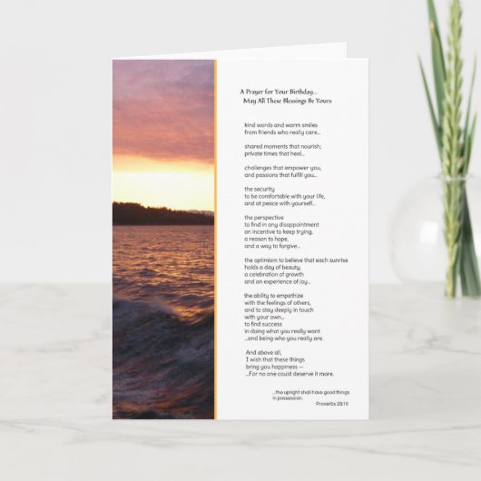 Op jouw verjaardag, kunnen al deze zegeningen jull kaart (Voorkant)
