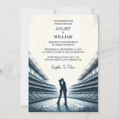 Op Kampioen Team Bal Veldhoogte Honkbal Bruiloft Kaart (Voorkant)