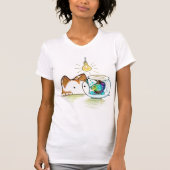 op kat gerichte vis t-shirt (Voorkant)
