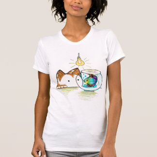op kat gerichte vis t-shirt