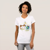 op kat gerichte vis t-shirt (Voorkant volledig)