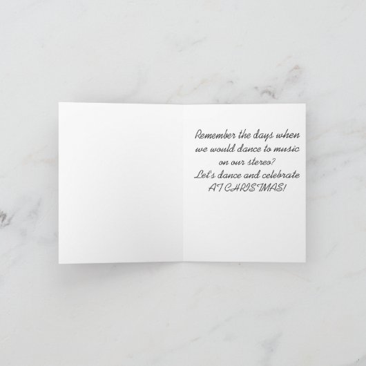 OP **KERST** LATEN WE DANSEN OP ONZE STEREO KAART (Binnen)