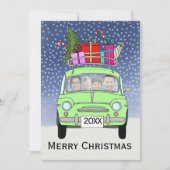 Op kerstmis aanpasbare fotokaart feestdagenkaart (Voorkant)