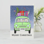 Op kerstmis aanpasbare fotokaart feestdagenkaart (Staand voorkant)