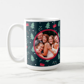 Op kerstmis gepersonaliseerde foto koffiemok