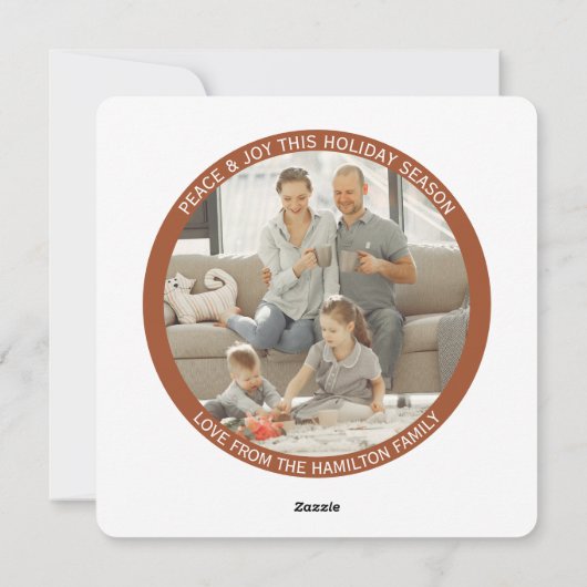 Op kerstmis gepersonaliseerde Gnome Moose Photo Li Feestdagenkaart (Achterkant)