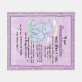 Op kleindochter met grote knuffel fleece deken (Voorkant (Horizontaal))