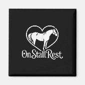 Op kraam rust, hart paardenstal, magneet (Voorkant)