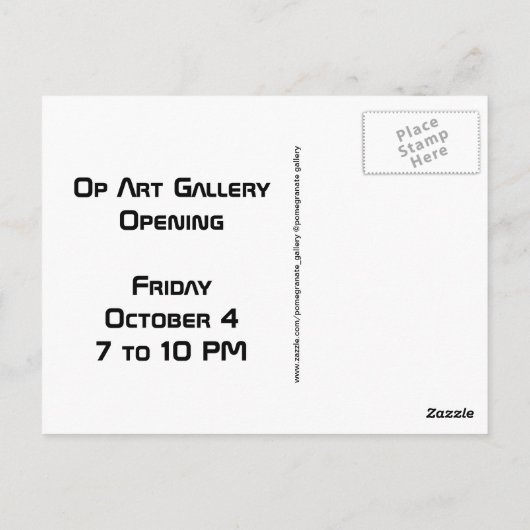 Op kunst briefkaart (Achterkant)