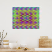 Op kunst die tegenover elkaar staat poster (Keuken)