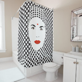 Op kunst douchegordijn