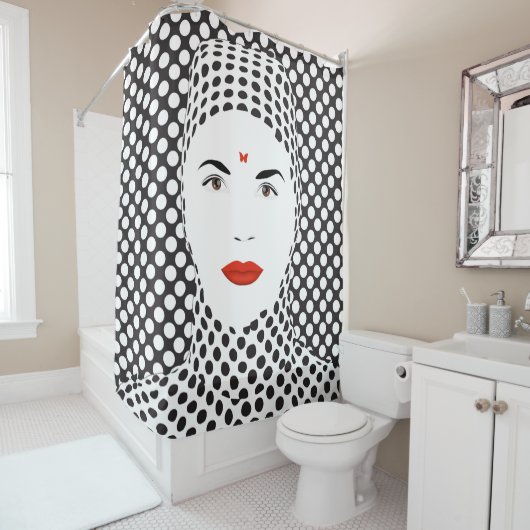 Op kunst douchegordijn (In situ)